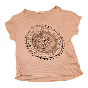 Four Girlz Junior Size Large Pink Short Sleeve T-Shirt *flaw*